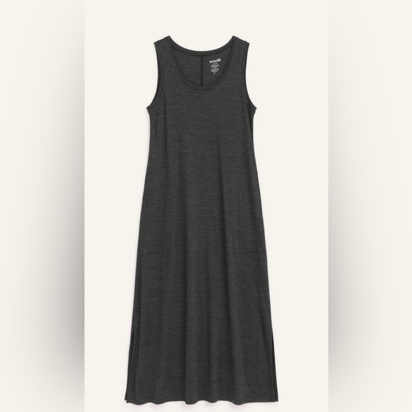 Wool& audrey tencel™ maxi dress - black heather (charcoal gray) - Picture 3 of 9
